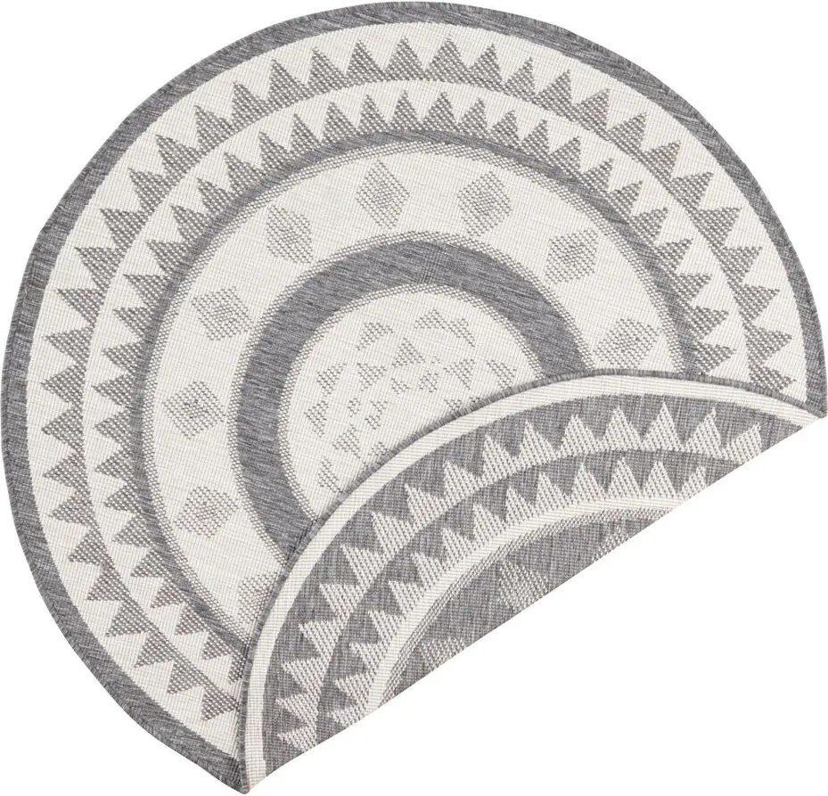 Bougari - Hanse Home koberce Kusový koberec Twin Supreme 103413 Jamaica grey creme - 200x200 (průměr) kruh cm