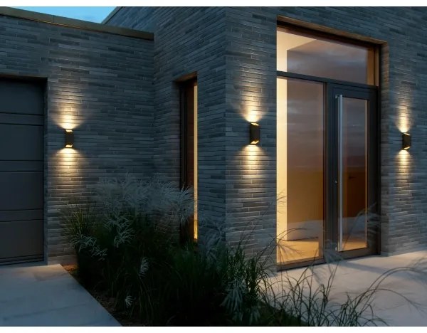 Nordlux - Vonkajšie nástenné svietidlo NICO 2xGU10/35W/230V IP54 hnedá