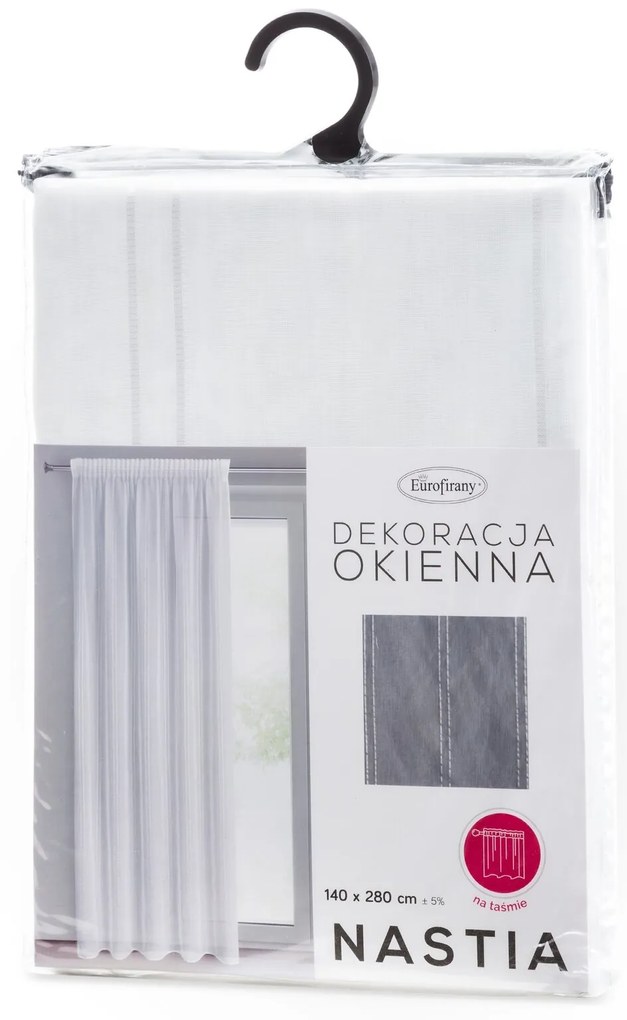 ZÁCLONA NA PÁSKE NASTIA 140X280 CM BIELA