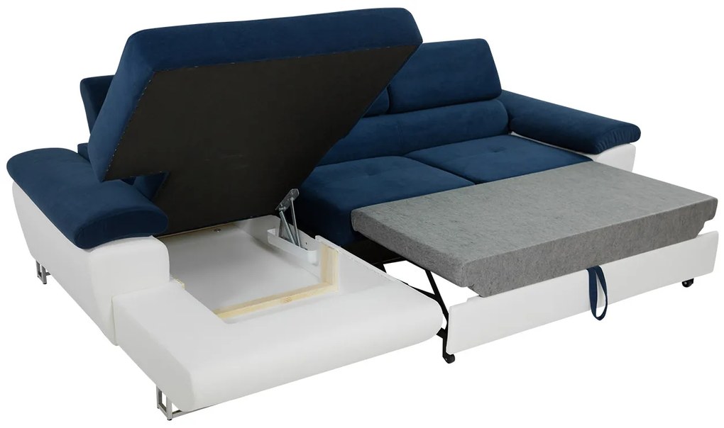 Rohová sedacia súprava Alvin Mini, Dostupné poťahy: ekokoža Soft 017 + Lux 06 + ekokoža Soft 017, Strana: ľavá
