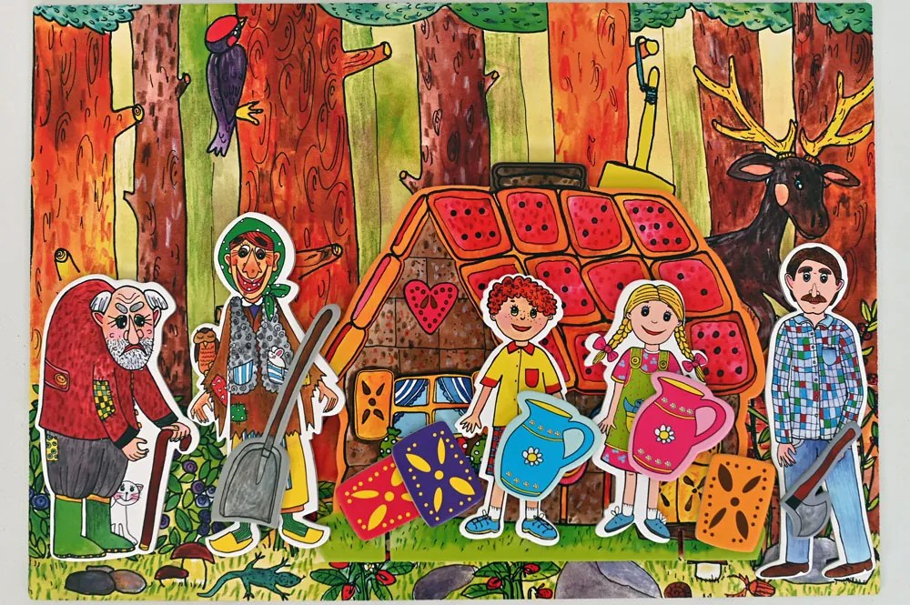 MARIONETINO Bábkové divadlo – Červená Čiapočka a Janko a Marienka (kompletný set)