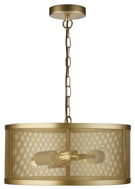 Searchlight 12483-3GO - Luster na reťazi FISHNET 3xE27/60W/230V zlatá