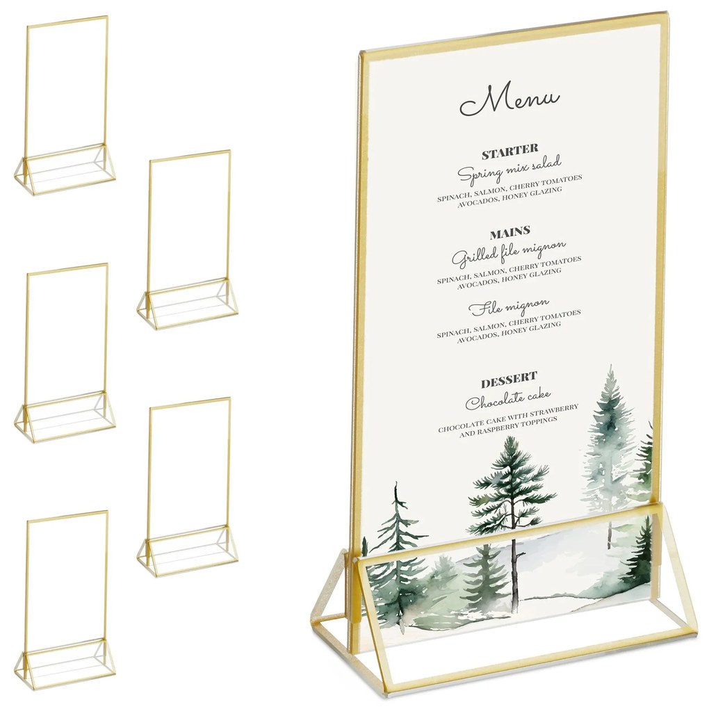 Stojan na jedálne a nápojové lístky RD45494, 6ks. A6