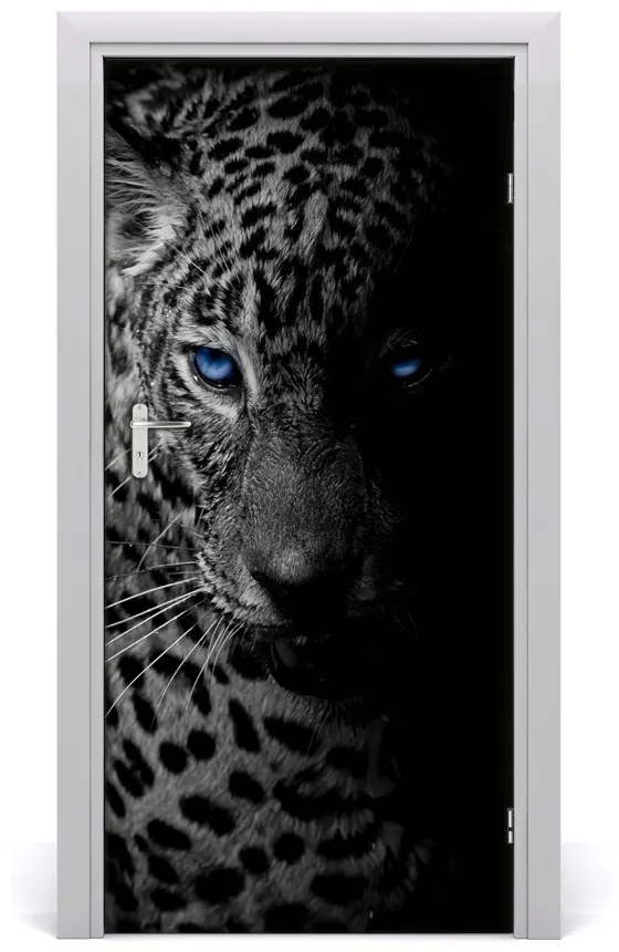 Samolepiace fototapety na dvere leopard 85x205 cm