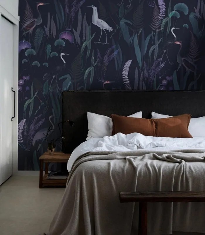 WALLCOLORS Calm Heron Purple wallpaper - tapeta POVRCH: Prowall Canvas