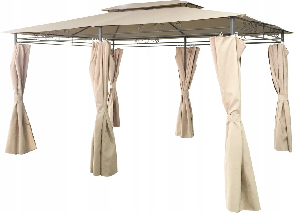 Garden Line ALTANA  BEŽOVÝ ZÁHRADNÝ PAVILÓN 3 X 4 M 3 x 4 x V2,6 m *5705