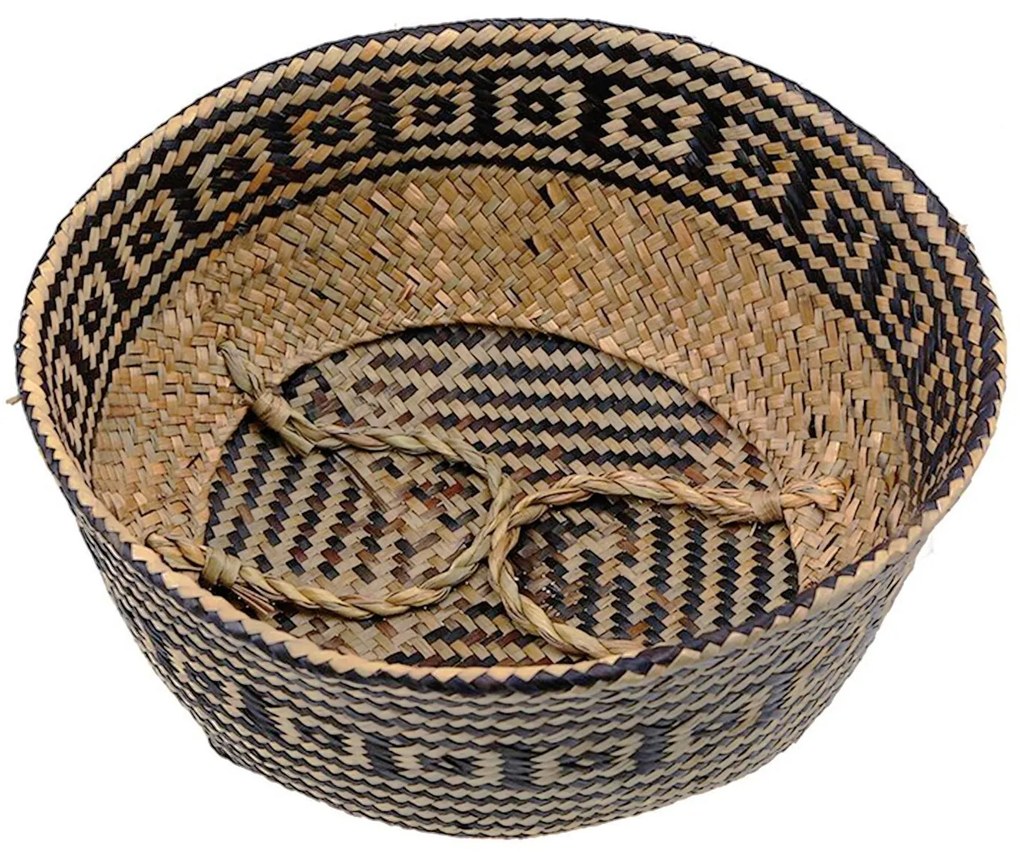 Tutumi Tutumi, prírodný kôš Boho 32x32x28 cm 322177, hnedá-čierna, HOM-06662