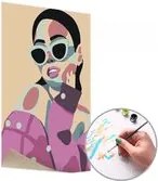 Maľovanie podľa čísel ŽENSKÁ PÓZA – nízka náročnosť 40x60 cm