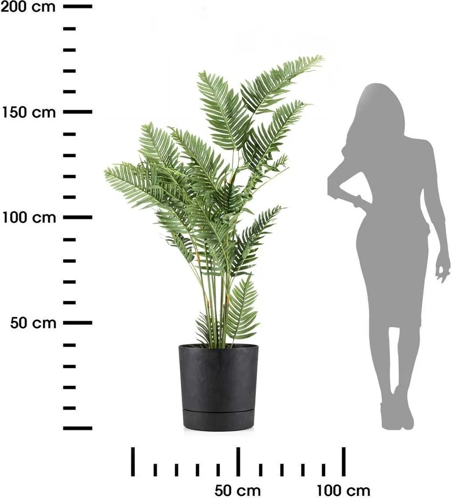 Kvetináč s podmiskou AZALEA 35 cm čierny betón