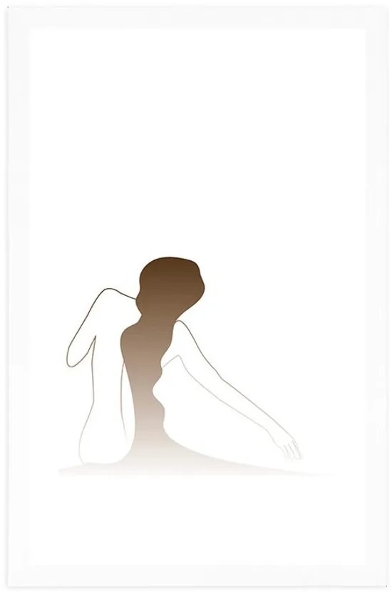 Plagát s paspartou tajomstvo ženského tela - 60x90 white