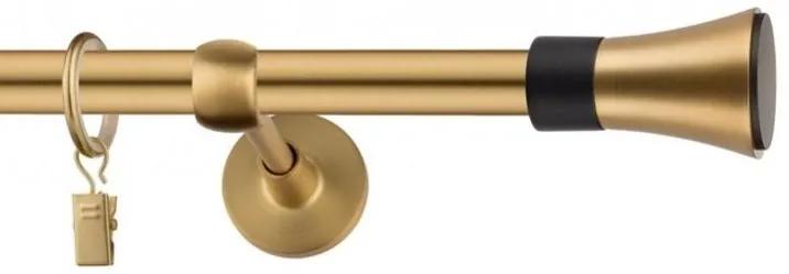 Dekorstudio Garniža jednoradová VASE zlatá 19mm Dĺžka: 120cm, Typ uchytenia: Držiak modern, Typ príslušenstva: Krúžky tiché so štipcami