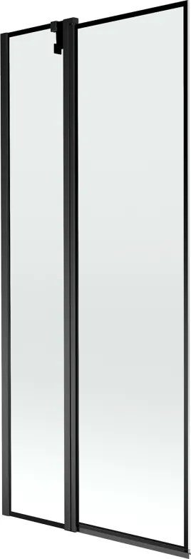Mexen Flip vaňová zástena jednokrídlová 80 x 150 cm, Čierny vzor, Čierna - 894-080-101-70-70