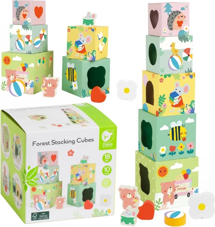 Puzzle Box Cube – Lesná pyramída 10 dielov