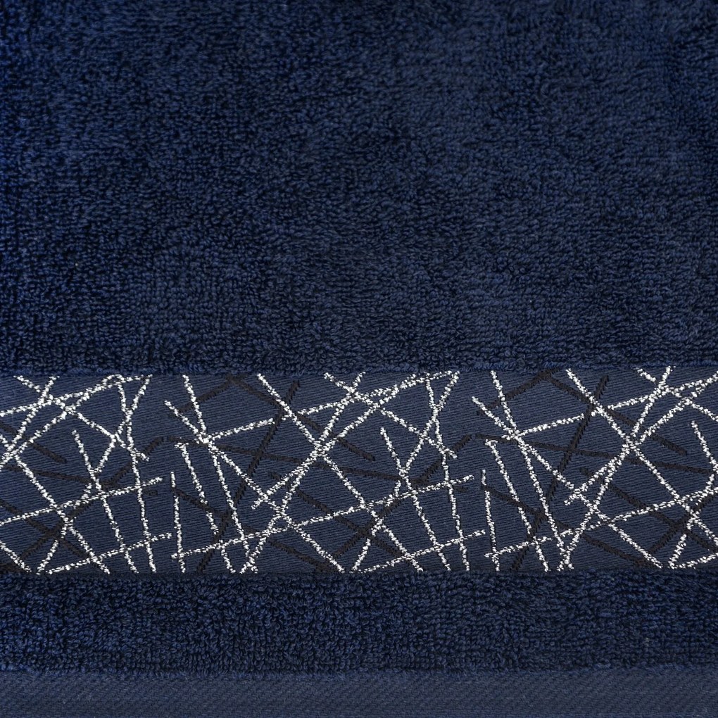 BAVLNENÝ UTERÁK NIKA 70X140 CM TMAVOMODRÁ