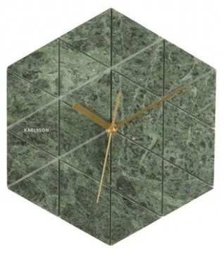 Nástenné hodiny KA5591GR, Karlsson, Marble Hexagon, 29cm