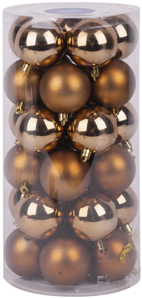 Gule MagicHome Vianoce, 30 ks, medené, mix, na vianočný stromček, 6 cm