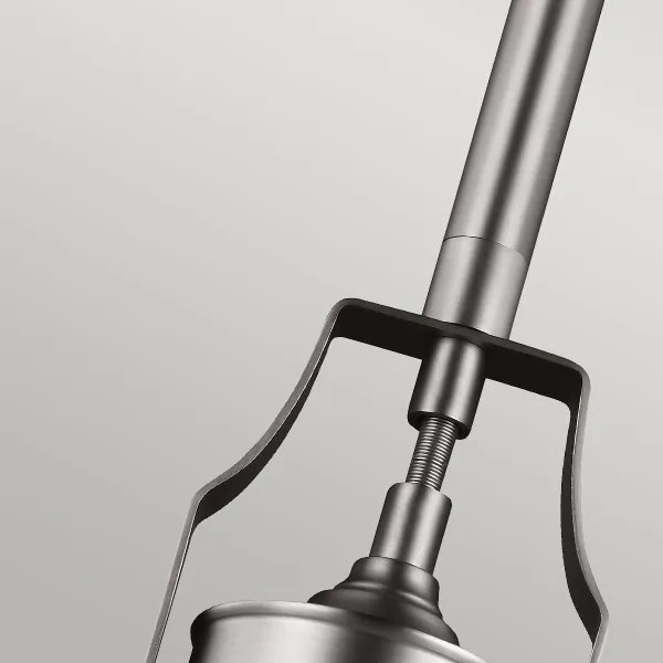 Feiss FE-HOBSON-P-M-SN - Luster na tyči HOBSON 1xE27/60W/230V strieborná