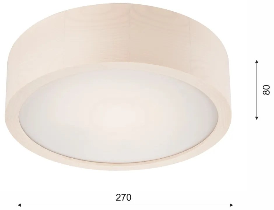 Biele stropné svietidlo so skleneným tienidlom ø 27 cm Eveline – LAMKUR