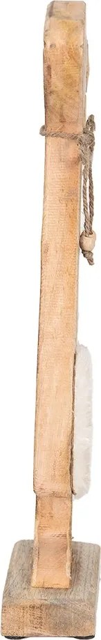 Drevená dekorácia socha zajačika na podstavci - 18*6*40 cm
