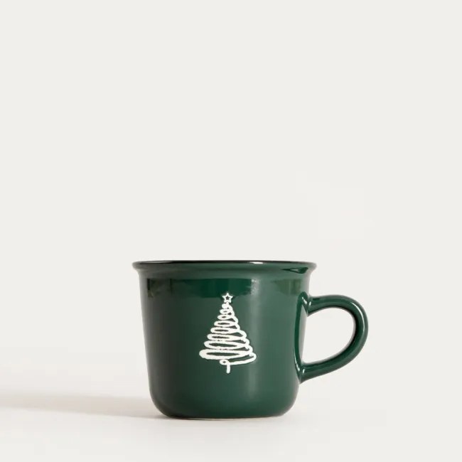 Hrnček SOLENE s vianočným stromčekom, zelený 761607 300 ml