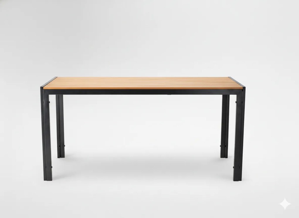 CH Záhradný oceľový stôl Polywood- čierna