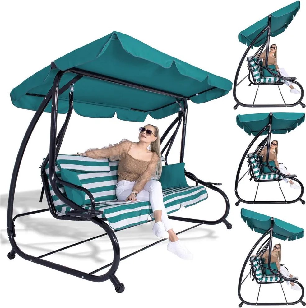 Záhradná hojdačka so strieškou Springos GS0024