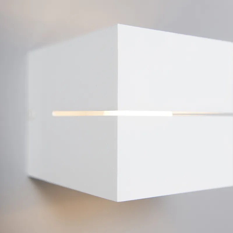 Moderná nástenná lampa biela 9,7 cm - Transfer Groove