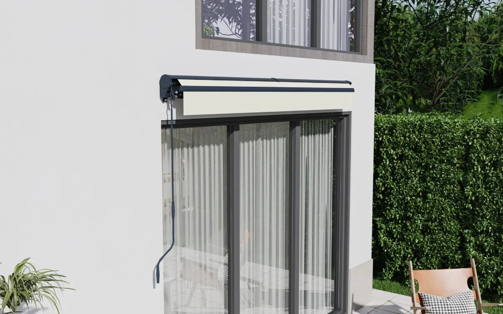 Elektrická markíza s LED osvetlením BestBerg BBSU-EL295BG / 295 × 250 cm / béžová