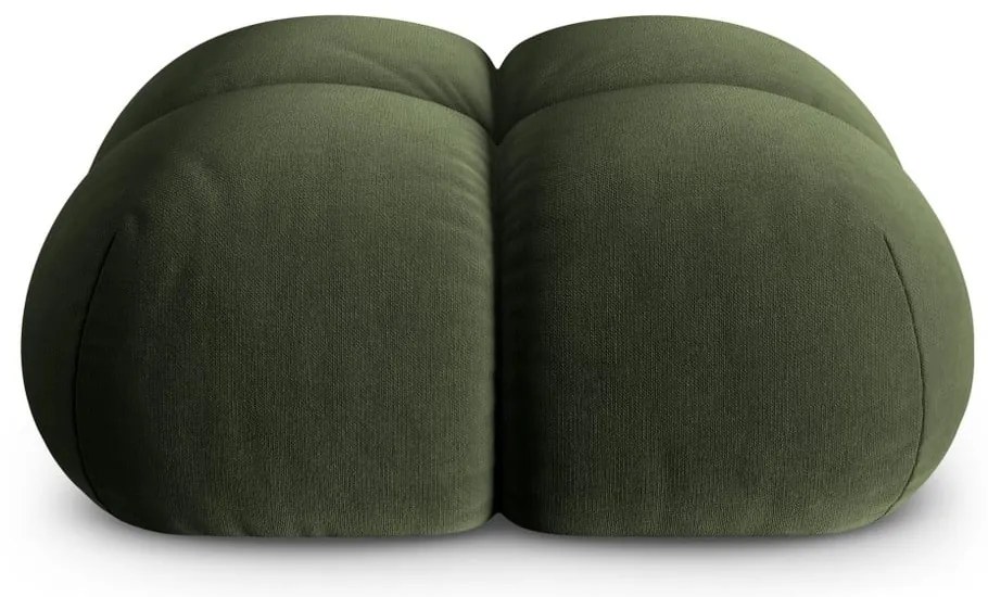 Zelená zamatová podnožka Loretto – Cosmopolitan Design