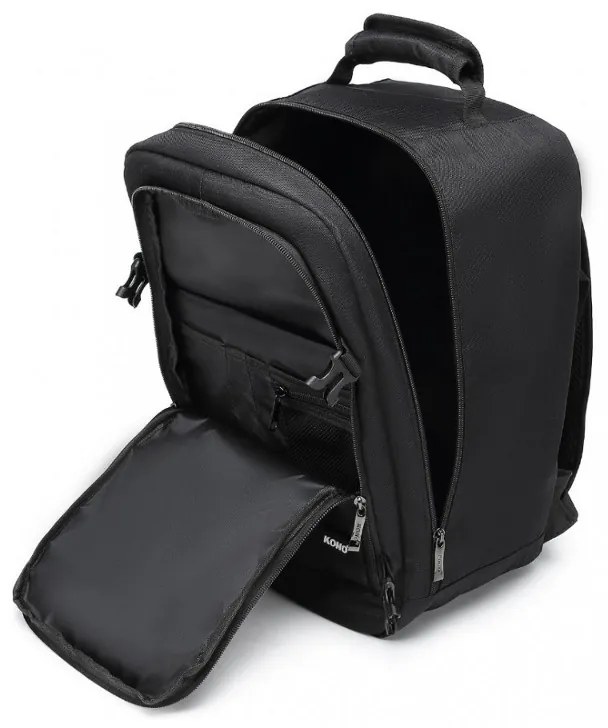 Konofactory Čierny odolný batoh do lietadla "Transporter" - M (35l)