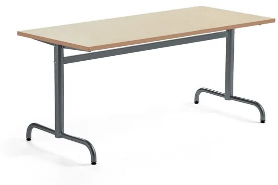 Stôl PLURAL, 1600x700x720 mm, linoleum - béžová, antracit