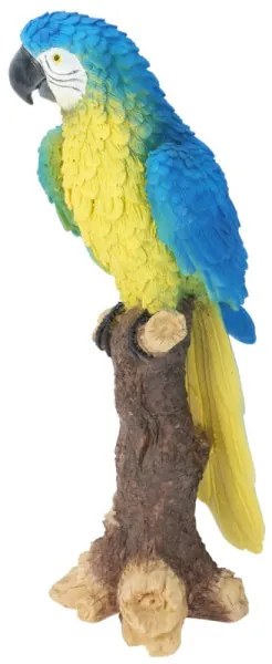 Papagáj na pni - modrý 38 cm
