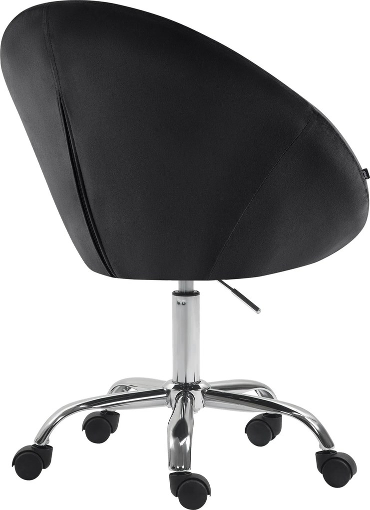 Pracovná stolička London zamat - čierna