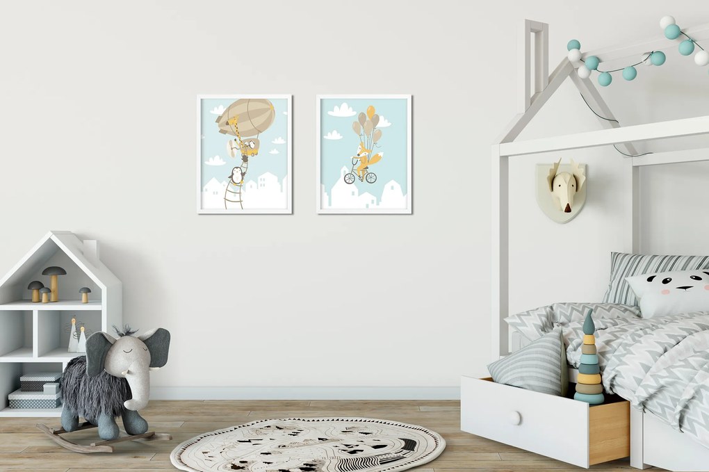 Séria 2 plagátov pre chlapcov 40x50 cm - V oblakoch