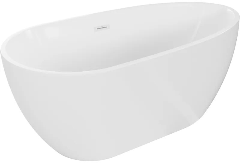 Mexen Eos, voľne stojaca vaňa 150 x 75 cm, biela, biely prepad, 52471507500-20