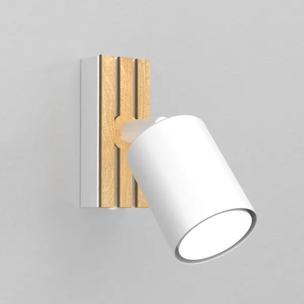 Nástenné bodové svietidlo TERRA 1xGU10/8W/230V biela/dub