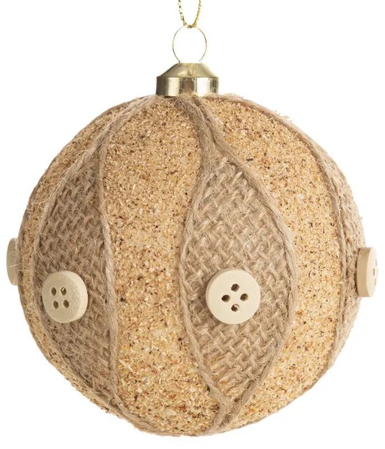 Vianočná ozdoba s gombíkmi svetlohnedá (6 ks)
