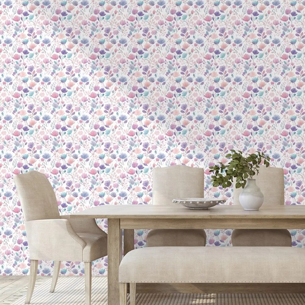 Fototapeta pastelový kvetinový vzor