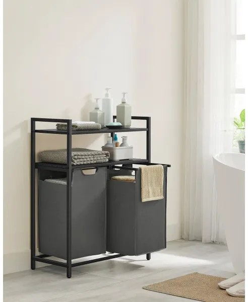 Koš na bielizeň REX sivý