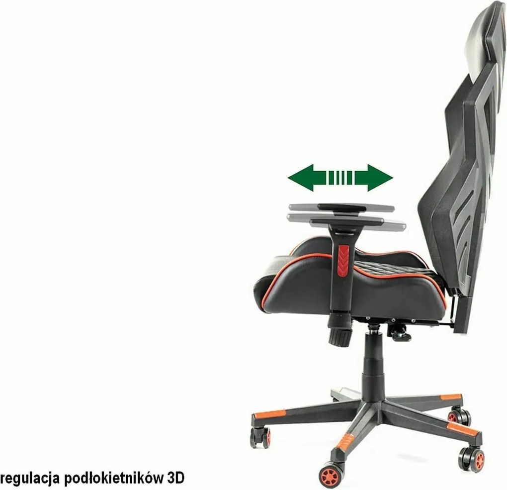 SI Otočná stolička Revolt čierna - červená