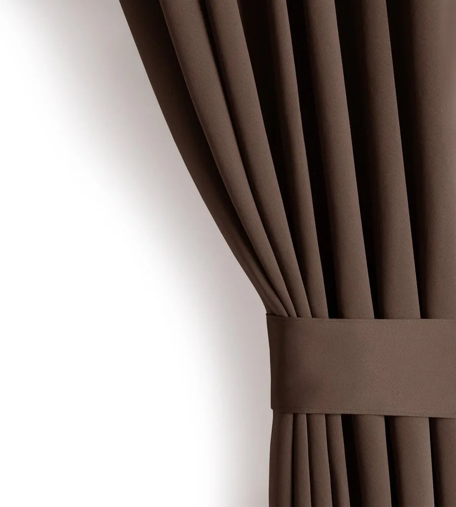 Hnedý zatemňovací termo záves 140x245 cm Pleat – Restilo