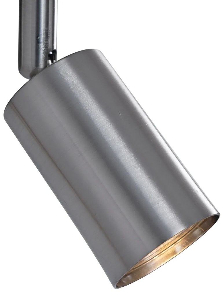 Moderné oceľové nástenné svietidlo s USB-C, naklápacie - Rex