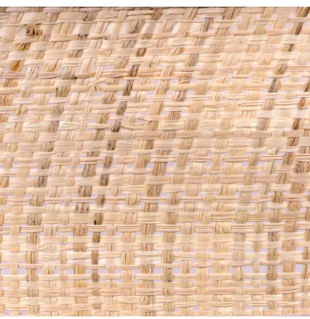 Závesné svietidlo Rattan, 1x ratanové/biele textilné tienidlo, (fi 45cm)