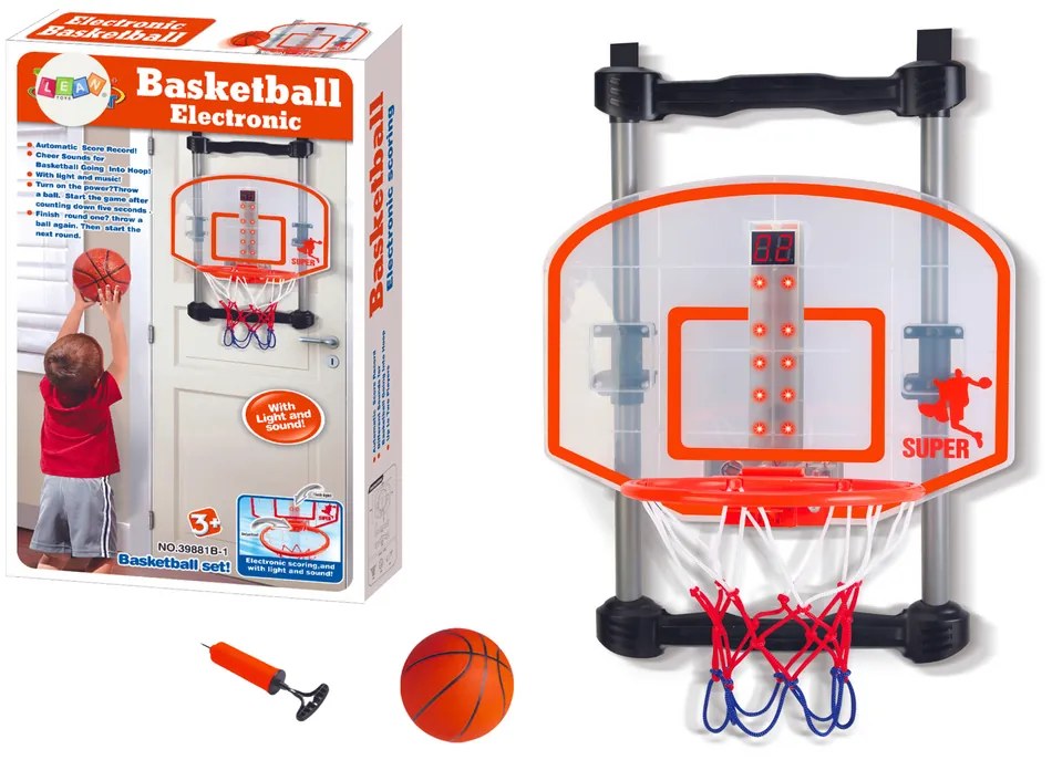 LEAN TOYS Basketbalový set – Nastaviteľná výška