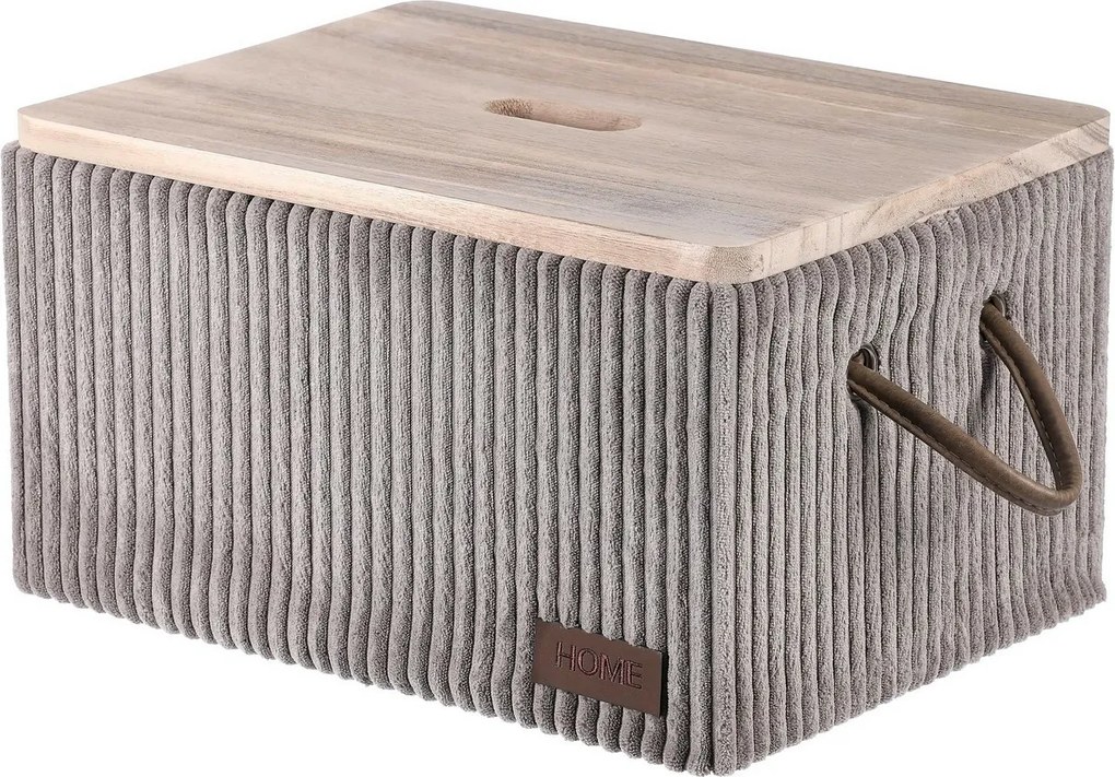 Autronic Súprava 5 látkových úložných boxov, sivá