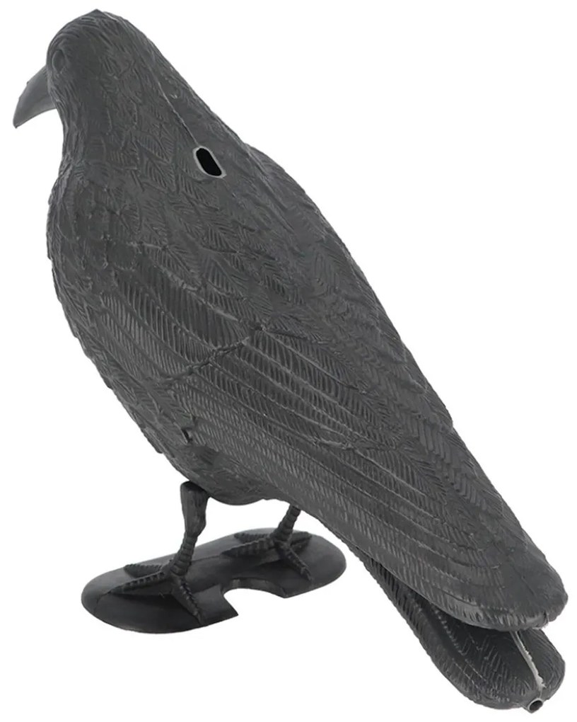Záhradná figúrka z polyetylénu Crow, 21,5 cm, čierna