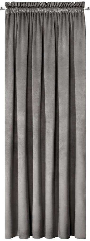 Sivé zatemňovacie závesy s riasiacou páskou 140 x 300 cm
