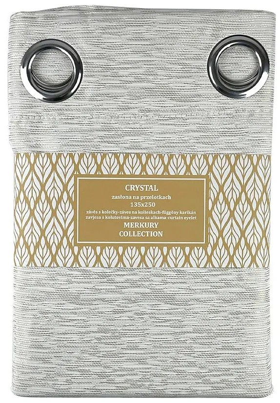 Záves na prechodkách Crystal 135x250 béžová Merkury Home