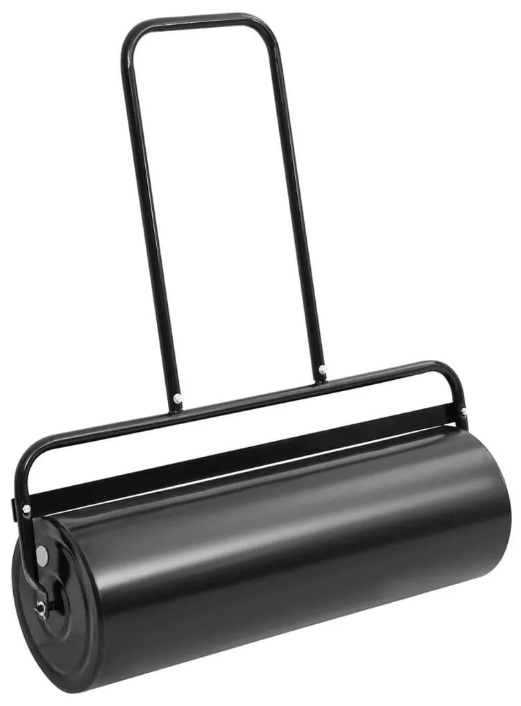 Záhradný valec na trávnik čierny 63 l železo a oceľ