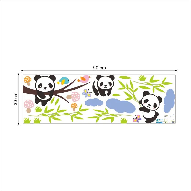 Veselá Stena Samolepka na stenu na stenu Hravá panda